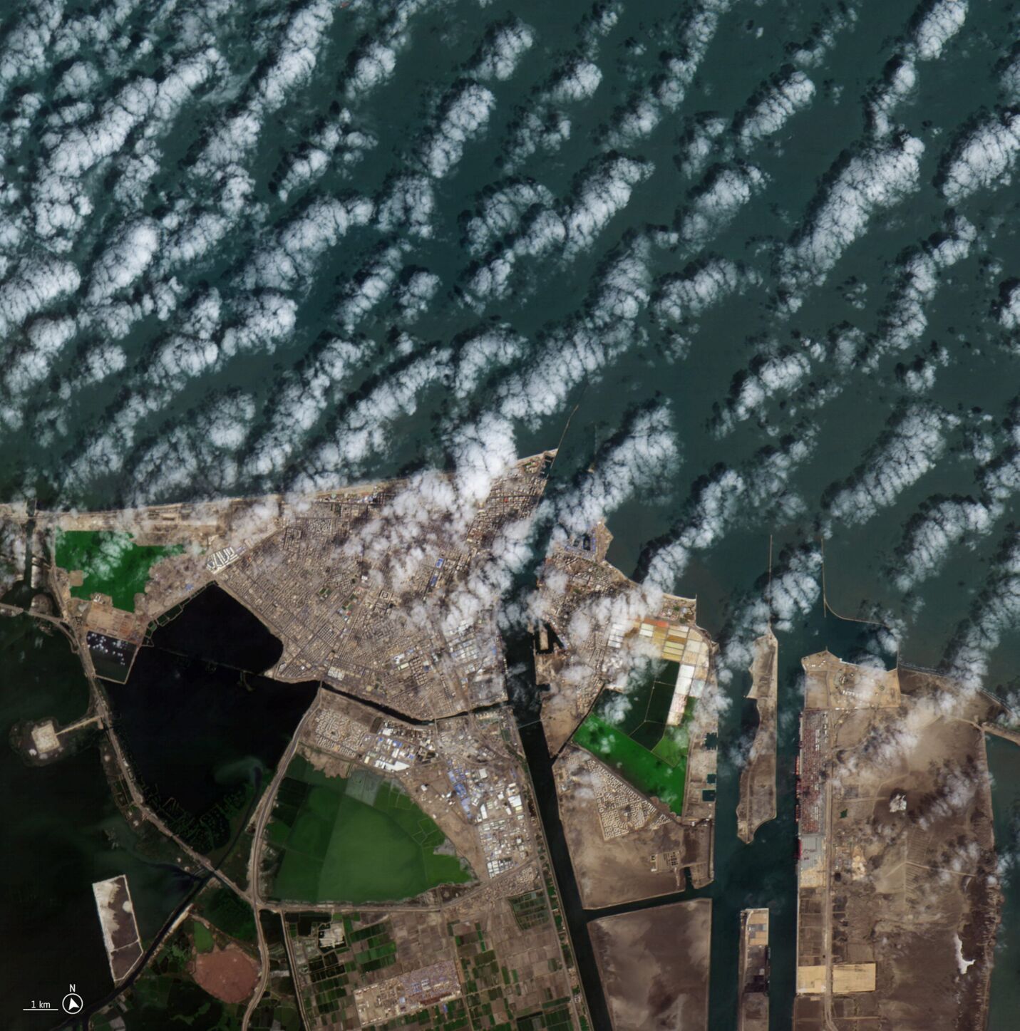Incredible first images from shoebox-sized AI satellite show Earth as art